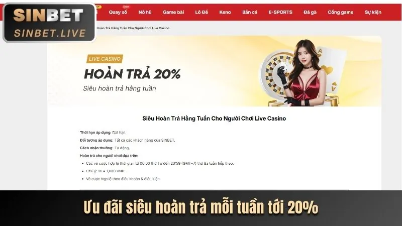 Hoàn trả hàng ngày/tuần hấp dẫn